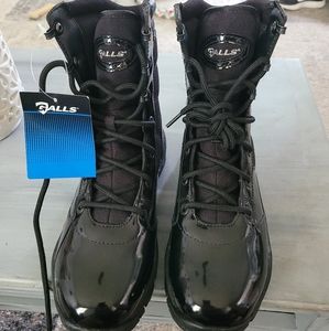 NWOB GALLS 8" HI GLOSS DUTY BOOTS SIZE 9M